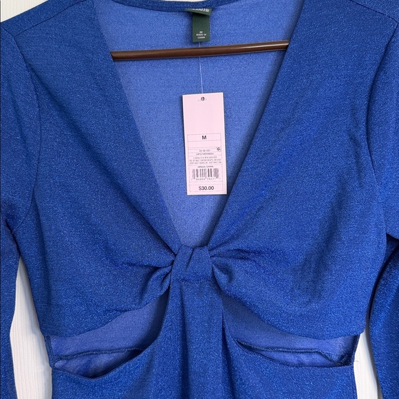 Wild Fable Royal Blue Long Sleeve Dress - Picture 3 of 7